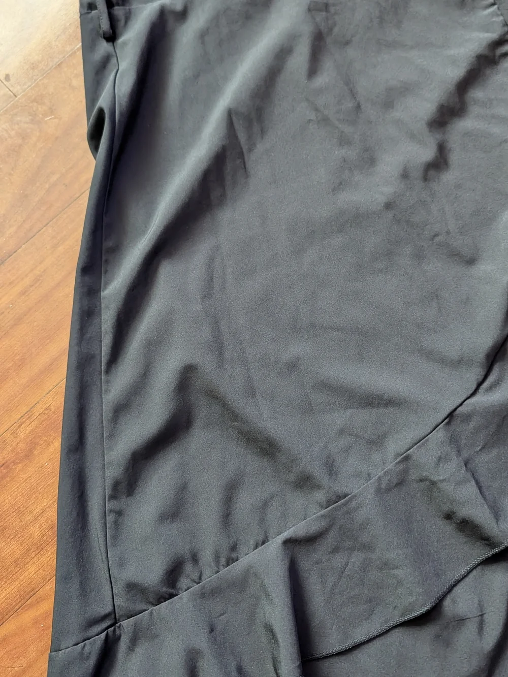 Black Ruffle Wrap-Detail Dress - Picture 9 of 11